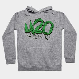 Dripping 420 Weed Leaves Hoodie